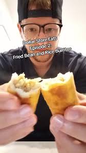 Dollar Store Eats Episode 2: Fried Bean and Rice Burritos #tiktokfoodie  #tiktokfood #yum #yummy #bussin #fresh #viral #blowthisup #fyp #foodie  #foodhack #dollarstore #food #foryou