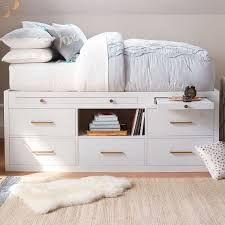 It was very simple functional there were three openings under each side for storage or for my dog to sleep in. Cleary Storage Captain S Bed Pottery Barn Teen