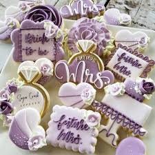 Sarah Robertson Sugarcrushcookiessarah Instagram Photos And Videos Bridal Shower Cookies Bridal Cookies Bridal Shower Decorations Purple