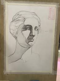 ❤️❤️❤️ LINH NGUYEN BG 👉Quá trình lên một bài vẽ tượng thạch cao của cô  Linh. 🍀 Thạch cao trắng tưởng chừng vô hồn nhưng qua bàn tay của hoạ sĩ, có