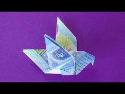 Geldscheine Falten Zur Hochzeit Geld Falten Taube Zum Geldgeschenke Basteln Origami Vogel Youtube Geld Falten Geldscheine Falten Geldgeschenke Falten