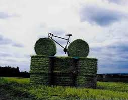 Hay Bale Bike Farm Art Farm Kids Hay Bales