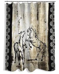 Horse Shower Curtain Rustic Rearing Horses Shower Curtain Equestrian Themed Bathroom Home Dec Horse Shower Curtain Bathroom Decor Themes Diy Bathroom Decor