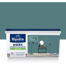 Peinture Mur Boiserie Radiateur Ripolin Bleu Melville Satine 2 5 L Boiserie Peinture Bleu Boiseries