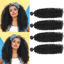 Get deals with coupon and discount code! Afro Kinky Jerry Hair Extensions Natural Black Synthetic Curly Hair Weaves 4 Pieces All In One Pack For Full Head 22 200g Buy At The Price Of 18 75 In Aliexpress Com Imall Com