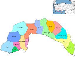 Elmalı içindeki ve dışındaki yerler. Elmali Map