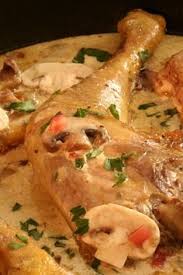 Cuisses De Poulet Aux Champignons Et Vin Blanc Recettes De Cuisine Recette Poulet Cuisine