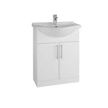 Stylish design makes a great centrepiece for a contemporary bathroom. Glacier Vanity Unit Basin White 450mm