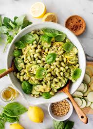 In a small bowl, combine the first 6 ingredients. Pesto Pasta Salad Recipe Love And Lemons