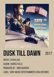 Dusk Till Dawn Poster Sia Album Music Poster Sony Music Entertainment