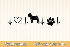 Download Pug Heartbeat Svg Cut File 296689 Svgs Design Bundles
