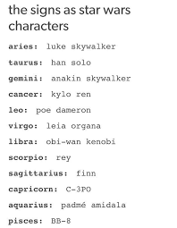 Superhero Horoscopes On Twitter The Signs As Star Wars Characters Unsure Of The Source Will Try To Find It Https T Co Uoq4ru8wvg Anakin, padme, leia, and luke: