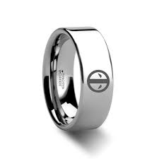 Deadpool Mercenary Symbol Super Hero Movie Tungsten Engraved Ring Jewelry 4mm 12mm Titanium Rings For Men Engraved Rings Rings For Men