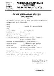 Untuk mendapatkan surat keterangan domisili perusahaan dari desa, silahkan persiapkan dahulu beberapa persyaratanya dibawah ini. Doc Surat Keterangan Domisili Perusahaan No Wisnu Saputra Academia Edu