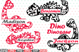 Download Split Dinosaur Frames Dinos Floral Flower Svg Silhouette Cricut Studio3 Vinyl Die Cut Machines Clipart Illustration Eps Png Zoo Vector 468s By Hamhamart Thehungryjpeg Com