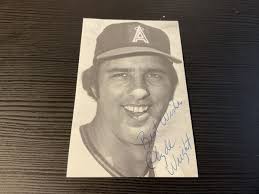 Clyde Wright 3 1/2" X 5 1/2" Autographed Photo Card California Angels