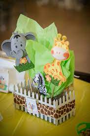 Safari Themed Baby Shower Centerpiece Zoo Baby Shower Baby Shower Safari Theme Safari Baby Shower Boy