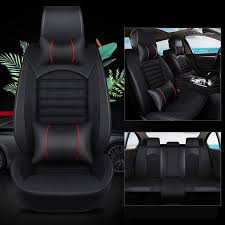 Kalaisike Leather Plus Flax Universal Car Seat Covers For Mitsubishi All Models Pajero Dazzle Asx L In 2020 Car Seats Carseat Cover Seat Covers