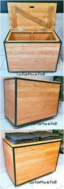 Bringing You Out Once Again With The Taste Of The Pallet Seat With Storage Through The Perfect Use Of Wood Pallets Pallet Garden Furniture Diy Pallet Projects