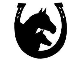 Vinyl Decal Horseshoe With Horses Etsy In 2020 Horse Silhouette Horse Stencil Silhouette Art