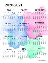 1 2 3 4 5 6 7 8 9 10 11 12 13 14 15 16 17 18 19 20 21 22 23 24 25 26 27 2020 2021 School Year Calendar Free Printable Paper Trail Design In 2020 Printable Calendar Template Calendar Printables Free Printable Calendar