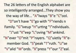 I have provided you only with answers and hints to this … The 26 Letters Ali Khan S Official Website