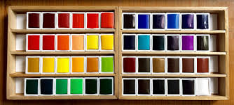 Holbein Artists Watercolor Box Cube 48 Colors Watercolor Palette Learn Art Palette
