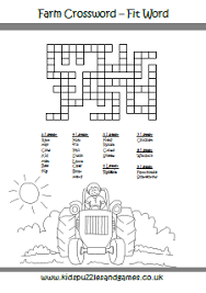 While artwork, piece size, and. Farm Word Fit Crossword Kids Puzzles And Games