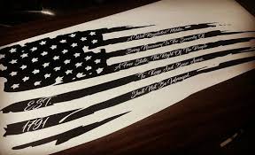 Distressed Black American Flag Decal Distressed American Flag W 2nd Amendment In The Stripes Matte Black 19x47 We Also Have A Flag That Fits A Back Wi Flag Decal Custom Color Distressed Flag