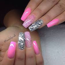 Bright red nails with stylish patterns via. 50 Awesome Silver Nail Ideas For Any Occasion In 2021