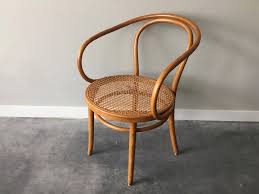 Vintage Mid Century Modern Bent Wood Arm Chair With Cane Seat Rerunroom Vintage Furniture Home Decor Wood Arm Chair Chair Vintage Furniture For Sale