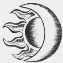 Sol Y Luna Sun And Moon Drawings Drawing Sunset Art Drawings Sketches Simple