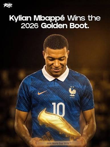 Kylian Mbappé has won the 2026 Golden Boot‼️? After scoring 10 World Cup  goals this year, he is now the first player IN HISTORY to win the Golden  Boot TWICE & in