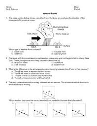 Worksheet Weather Fronts Editable Weather Fronts Good Vocabulary Words Weather