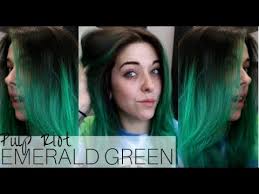 Light to dark mint reverse ombre Emerald Green Hair Tutorial Pulp Riot Hair Color Youtube