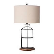 Brighten Up Your Home S Modern Farmhouse Look With This Open Metal Cage Table Lamp Its Industrial Design Is S Cage Table Lamp Table Lamp Farmhouse Table Lamps