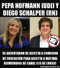 Diego schalper hizo errada analogía mientras debatía sobre el bono clase media. Meme Personalizado Pepa Hofmann Udi Y Diego Schalper Rn Se Ausentaron De Asistir A Comision De Educacia N Para Asistir A Matinal Bienvenidos De Canal C13 De Luksic 31601728