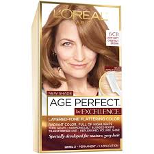 Do you want a hair color that is exciting? L Oreal Paris Age Perfect Permanent Hair Color 6cb Light Soft Chestnut Brown 1 Kit Walmart Com Walmart Com