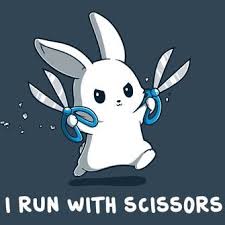 I Run With Scissors Cute Animal Quotes Cute Cartoon Drawings Cute Animal Drawings