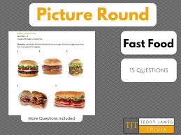 This covers everything from disney, to harry potter, and even emma stone movies, so get ready. Trivia Questions Picture Round Fast Food Game 1 Etsy