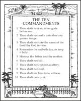 The ten commandments were written by god upon two tablets of stone and then given to moses on mount sinai. The Ten Commandments