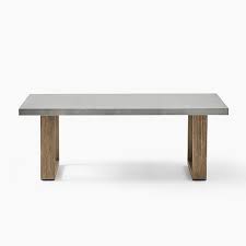 Concrete outdoor coffee & side tables : Concrete Outdoor Coffee Table Weathered Wood