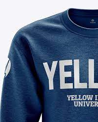 Download Men S Heather Midweight Sweatshirt Mockup Front View In Apparel Mockups On Yellow Images Object Mockups