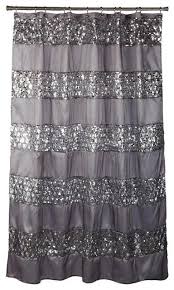 Grey Sequin Sparkly Shower Curtain Cute Shower Curtains Silver Shower Curtain Popular Bath