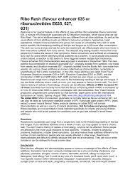 Ribo Rash Flavour Enhancer 635 Or Ribonucleotides E635