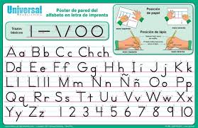 You'll get full access to our . Manuscript Spanish Alphabet Poster Universal La Escritura