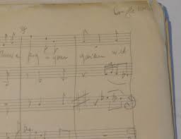 "A SAD SONG": AN ORIGINAL PENCIL MANUSCRIPT SCORE by the American Composer  DOUGLAS MOORE of his composition "A Sad Song" with lyrics by Stephen ...