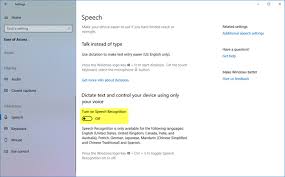 Its speech to text feature lets you write in any text. How To Disable Speech Recognition In Windows 10