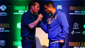 La leyenda del boxeo julio cesar chávez saltará al ring nuevamente para pelear contra héctor macho camacho jr por el combate de exhibición 'tribute to the kings'.la pelea se llevará a cabo el sábado 19 de junio en el estadio jalisco en méxico. Lulu5fvsf6ayym
