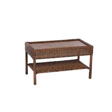 The diameter and overall size of these tables can vary, with tables to accommodate any outdoor setting, from a spacious deck to a small balcony. Outdoor Aluminum Coffee Table 20 X 42 With Slats Lower Shelf Brown Patio Garden Tables Home Garden Worldenergy Ae